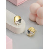 Серьги матовые в золоте с цирконом Meduza Crystal