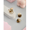 Серьги матовые в бронзе золотисто-коричневый циркон Meduza Crystal