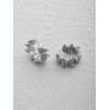 Серьги ребристые колечки  Meduza Crystal