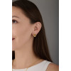Серьги узел золотистые Meduza Crystal