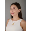 Серьги узел золотистые Meduza Crystal
