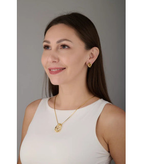 Серьги узел золотистые