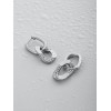Серьги Омут с цирконом серебристые Meduza Crystal
