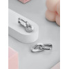 Серьги Омут с цирконом серебристые Meduza Crystal