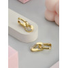 Серьги Омут с цирконом в золоте Meduza Crystal
