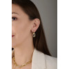 Серьги Омут  с цирконом в кофейном цвете Meduza Crystal