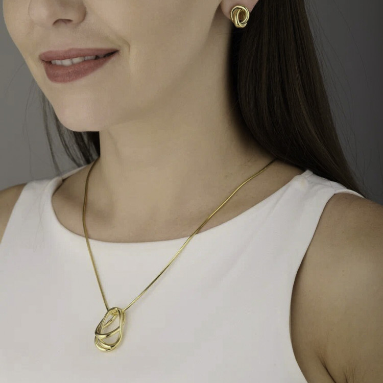 Подвеска узел в золоте Meduza Crystal