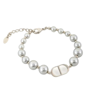 Браслет Диор с жемчугом Майорка в бронзе