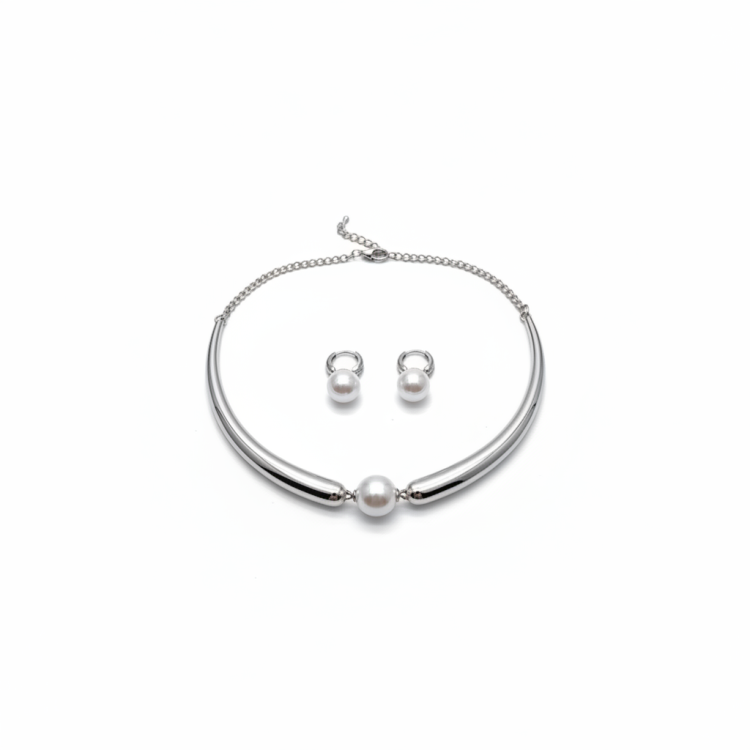 Чокер акцентный с жемчугом Майорка Meduza Crystal