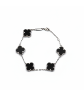 Браслет Ванклиф черная эмаль  