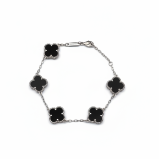 Браслет Ванклиф черная эмаль  