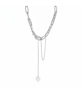 Колье Барселона в белом золоте