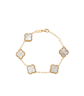 Браслет Ванклиф перламутр в золоте