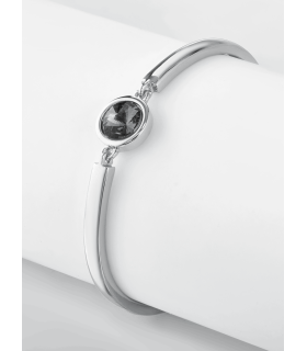 Браслет Атланта с черным камнем в серебре