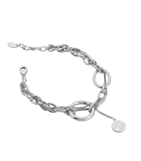 Браслет цепь серебристый