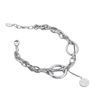 Браслет цепь серебристый