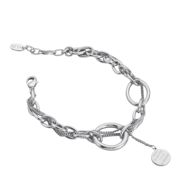 Браслет цепь серебристый Meduza Crystal