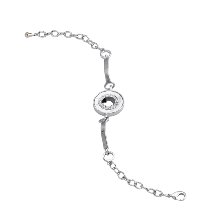 Браслет Булгари серебро Meduza Crystal