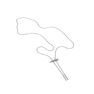 Подвеска Бегунок капля в белом золоте 