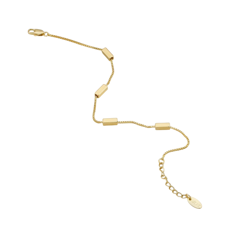 Браслет бруски в золоте Meduza Crystal