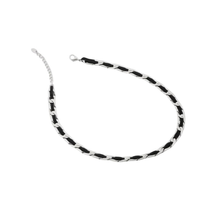 Колье Ving в белом золоте Meduza Crystal