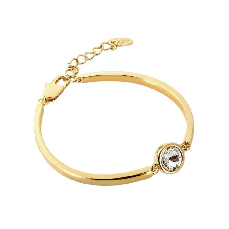 Браслет Атланта с белым камнем в золоте Meduza Crystal