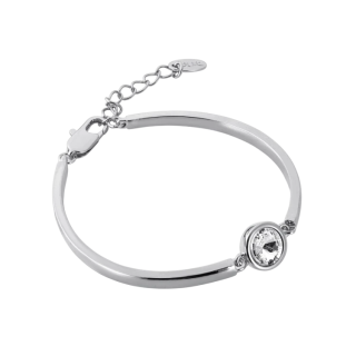 Браслет Атланта с белым камнем в серебре