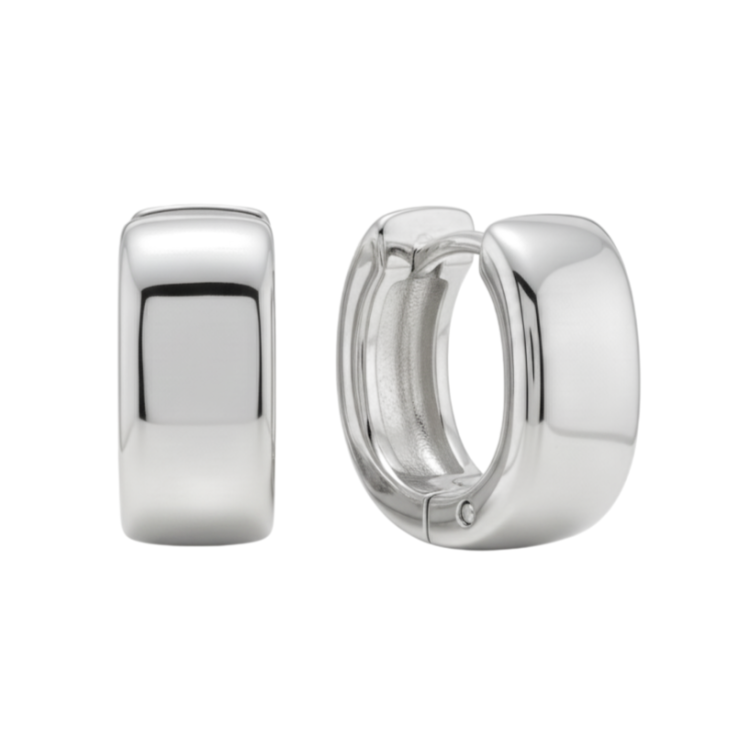 Серьги квадратные серебристые Meduza Crystal