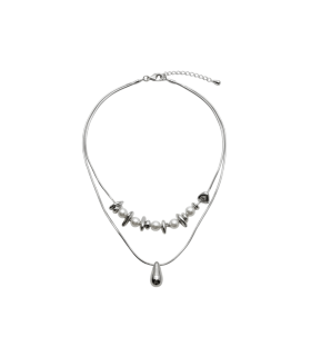 Подвеска двойная с жемчугом Майорка капля