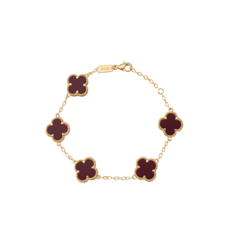 Браслет Ванклиф агат в золоте