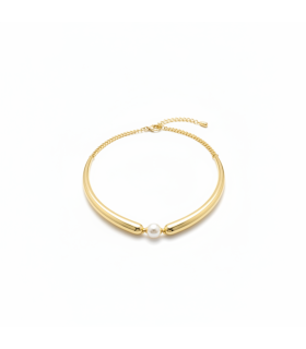 Чокер акцентный с жемчугом Майорка в золоте