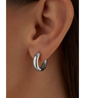 Серьги Кольца в серебре 