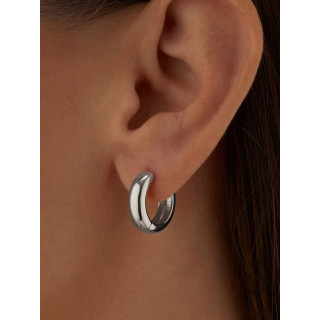 Серьги Кольца в серебре 