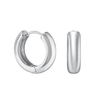 Серьги Кольца в серебре 