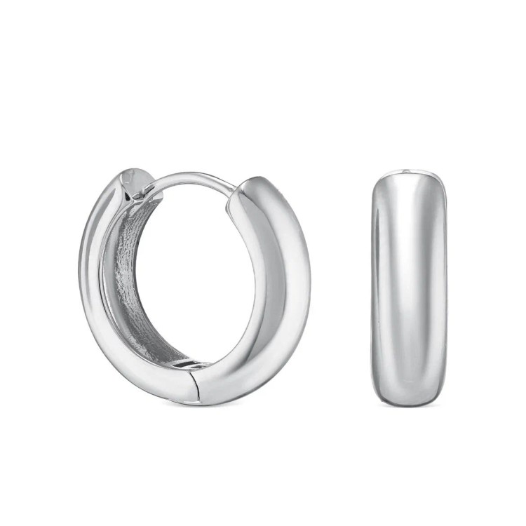 Серьги Кольца в серебре Meduza Crystal