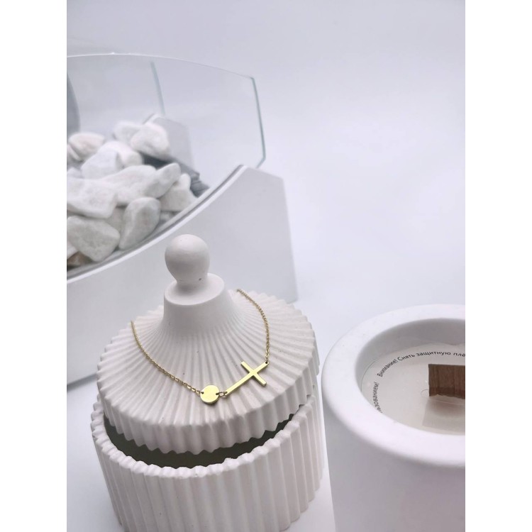 Подвеска Крестик в золоте Meduza Crystal