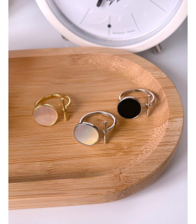 Кольцо безразмерное круг с палкой