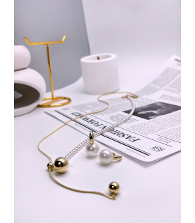 Серьги с жемчугом Майорка в золоте