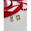 Серьги Иксы в золоте Meduza Crystal