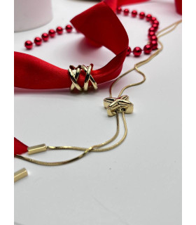 Подвеска бегунок Икс в золоте