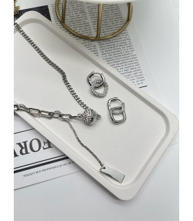 Серьги серебряные «Рабо» с цирконом