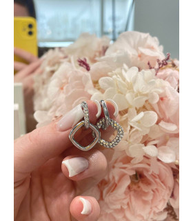 Серьги серебряные «Рабо» с цирконом