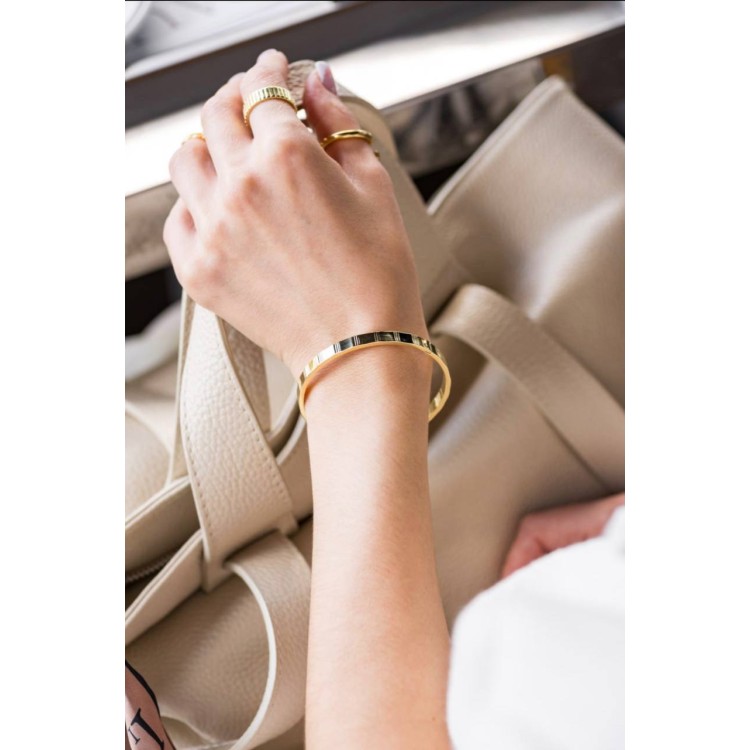 Браслет Плоский в золоте Meduza Crystal